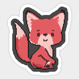 Mystic Mirage: Pixel Art Fox Design for Urban Outfits Sticker